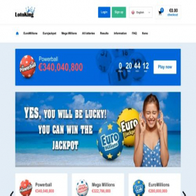 Скриншот главной страницы сайта loto-king.com
