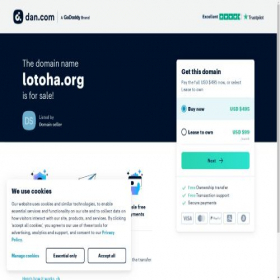 Скриншот главной страницы сайта lotoha.org