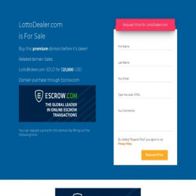Скриншот главной страницы сайта lottodealer.com
