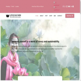 Скриншот главной страницы сайта lotussilkfarm.com
