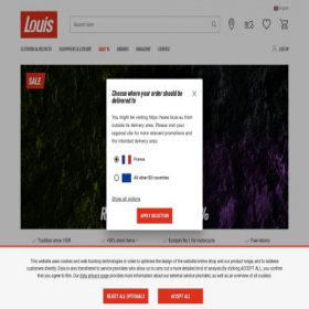 Скриншот главной страницы сайта louis.eu