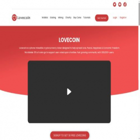 Скриншот главной страницы сайта lovecointoken.com