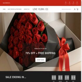 Скриншот главной страницы сайта lovefloraco.com