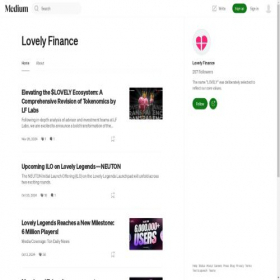 Скриншот главной страницы сайта lovelyfinance.medium.com