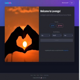 Скриншот главной страницы сайта lovingos.site