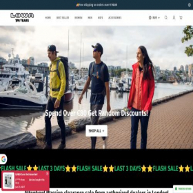 Скриншот главной страницы сайта lowa-clearanceshop.com