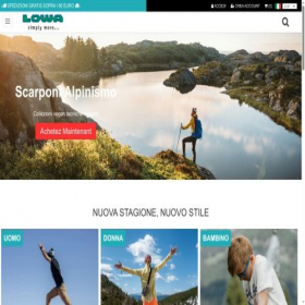 Скриншот главной страницы сайта lowaoutlet.it