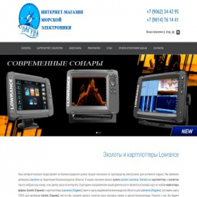 Скриншот главной страницы сайта lowrance39.ru