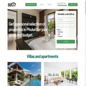Скриншот главной страницы сайта lp.ibgproperty.com