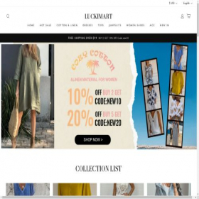 Скриншот главной страницы сайта luckimart.com
