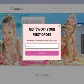 Скриншот главной страницы сайта luckinwish.co.uk