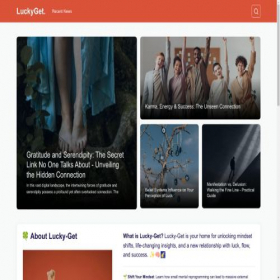 Скриншот главной страницы сайта lucky-get.com