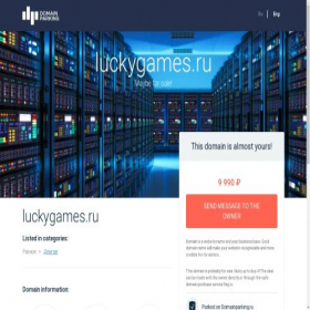 Скриншот главной страницы сайта luckygames.ru