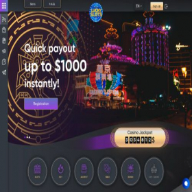 Скриншот главной страницы сайта luckyslots.best