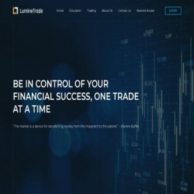 Скриншот главной страницы сайта luminetrade.com