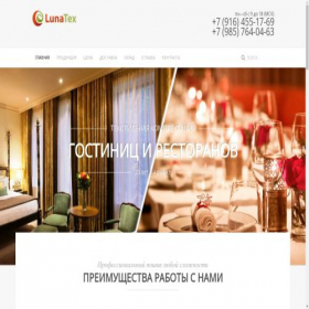 Скриншот главной страницы сайта lunatex.ru