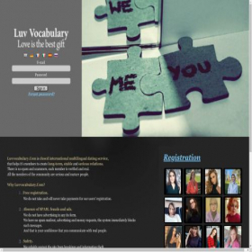 Скриншот главной страницы сайта luvvocabulary.com