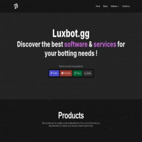 Скриншот главной страницы сайта luxbot.gg