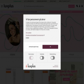 Скриншот главной страницы сайта luxplus.no