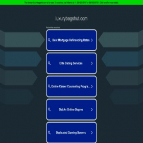 Скриншот главной страницы сайта luxurybagshut.com