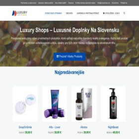 Скриншот главной страницы сайта luxuryshops.sk