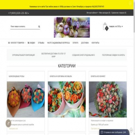 Скриншот главной страницы сайта luxurysweets.ru