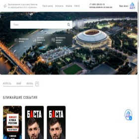 Скриншот главной страницы сайта luzhniki-afisha.ru