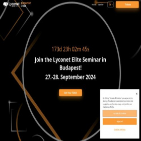 Скриншот главной страницы сайта lyconet-elite-seminar.com