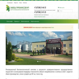 Скриншот главной страницы сайта lysine31.ru