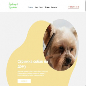 Скриншот главной страницы сайта lyubimyigrooming.ru