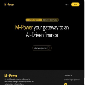 Скриншот главной страницы сайта m-power.ai