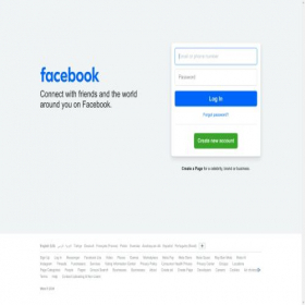 Скриншот главной страницы сайта m.facebook.com