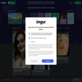 Скриншот главной страницы сайта m.imgur.com
