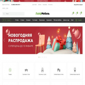 Скриншот главной страницы сайта m.lifemebel.ru