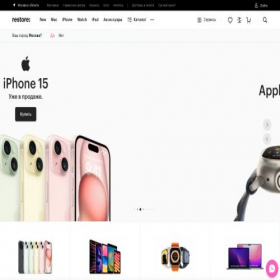 Скриншот главной страницы сайта m.re-store.ru