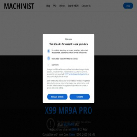 Скриншот главной страницы сайта machinist.site