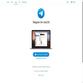 Скриншот главной страницы сайта macos.telegram.org