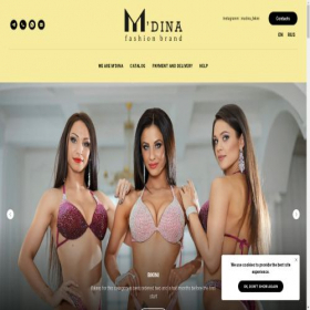Скриншот главной страницы сайта madinabikini.com