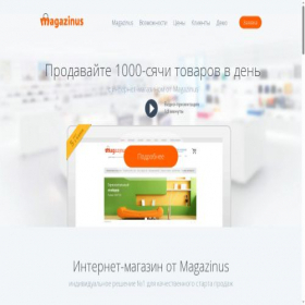 Скриншот главной страницы сайта magazinus.pro