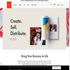 Скриншот главной страницы сайта magcloud.com
