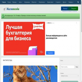 Скриншот главной страницы сайта maglipogoda.ru