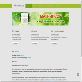 Скриншот главной страницы сайта magnipsor.su