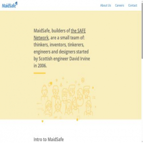 Скриншот главной страницы сайта maidsafe.net