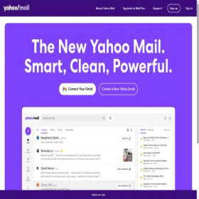 Скриншот главной страницы сайта mail.yahoo.com