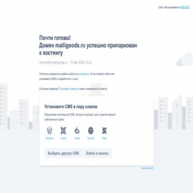 Скриншот главной страницы сайта mailigoods.ru
