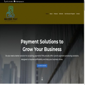 Скриншот главной страницы сайта majorpay.biz