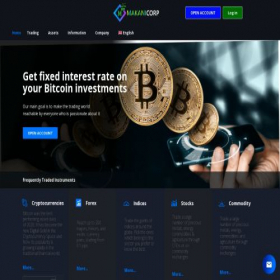Скриншот главной страницы сайта makanicorporate.biz