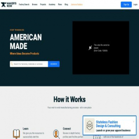 Скриншот главной страницы сайта makersrow.com