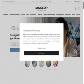 Скриншот главной страницы сайта makeup.ee