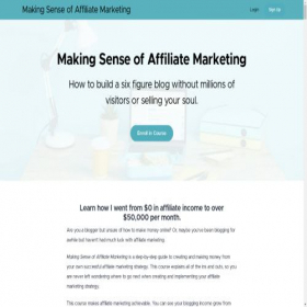 Скриншот главной страницы сайта makingsenseofaffiliatemarketing.com